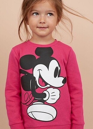 H&M Mickey mause baskılı sweatshirt 