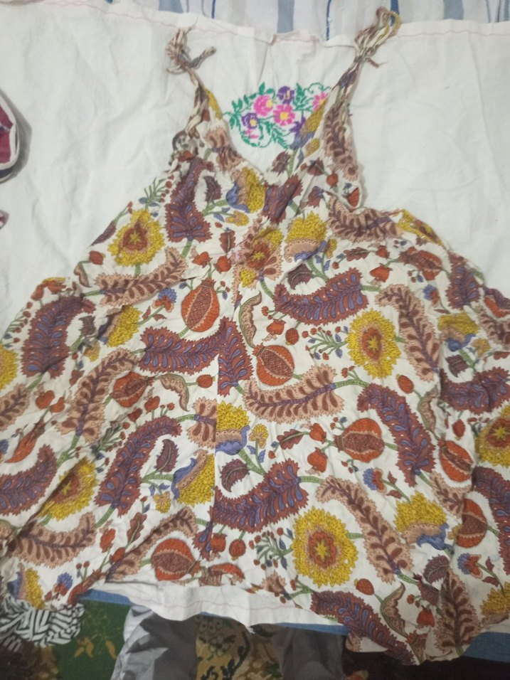 Nakışlı, V Yakalı, Salaş Bohem tulum - Görsel 2