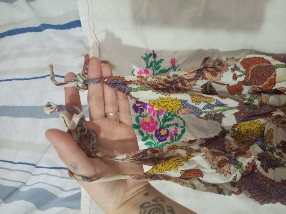 Nakışlı, V Yakalı, Salaş Bohem tulum - Görsel 4