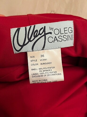 s Beden oleg cassini kirmizi uzun elbise