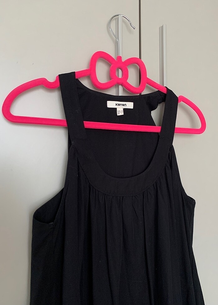 sıfırkollu uzun balon elbise - Görsel 2