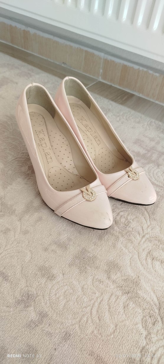 pudra tokalı Stiletto Topuklu Kadın Ayakkabı - Görsel 4