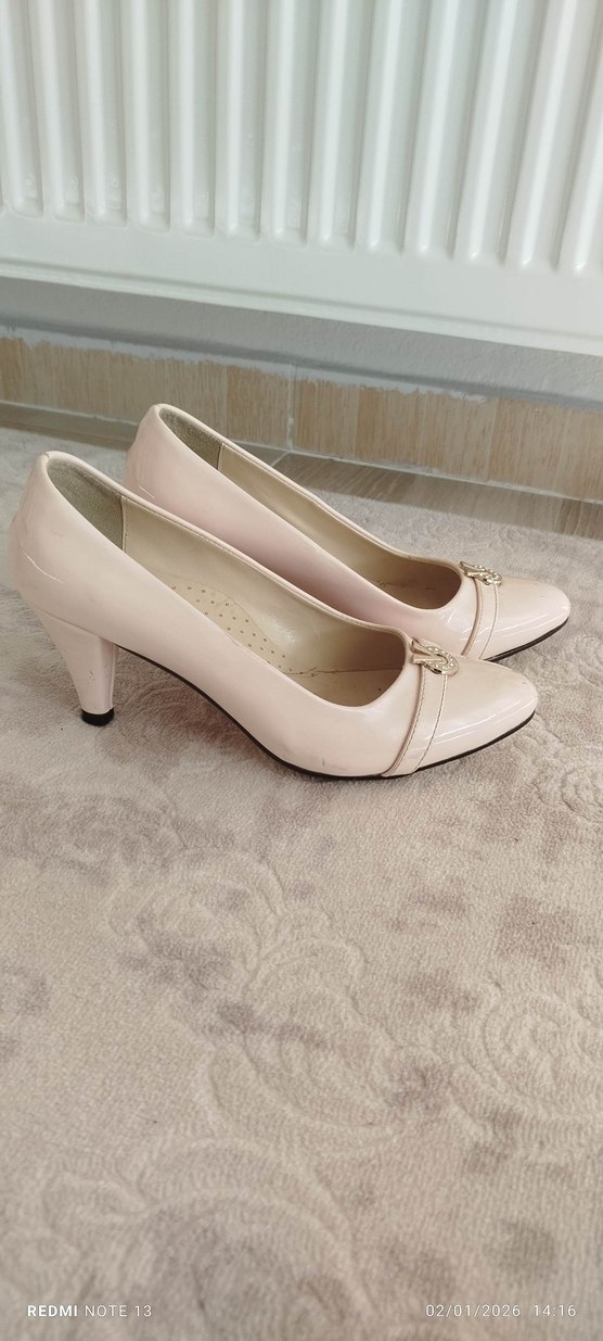 pudra tokalı Stiletto Topuklu Kadın Ayakkabı - Görsel 2