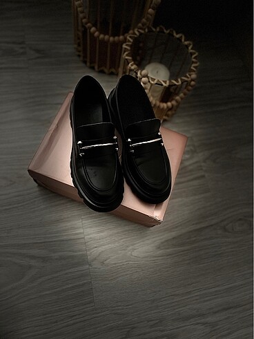 Marjin loafer zincirli günlük ayakkabı