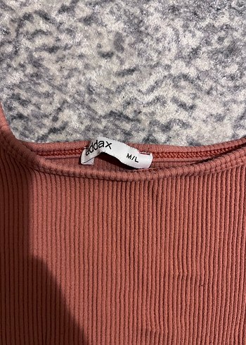 Kadın Kahverengi Örme Kısa Üst - Görsel 3