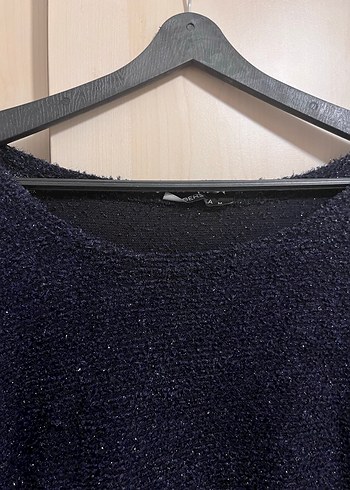 Lacivert Örgü Kadın Kazak - Görsel 2