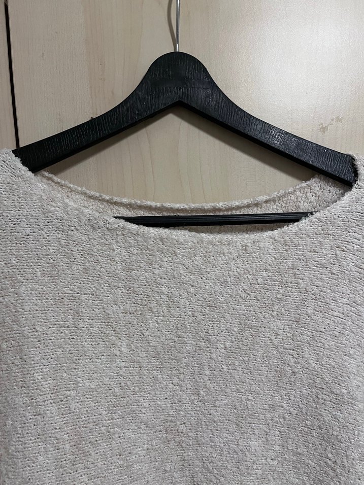 Beyaz  Örgü Kadın Triko Kazak - Görsel 3