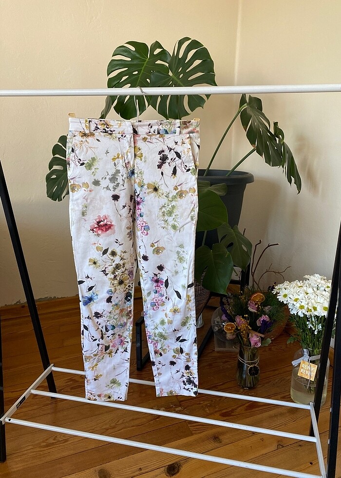 Koton renkli desenli pantolon - Görsel 2