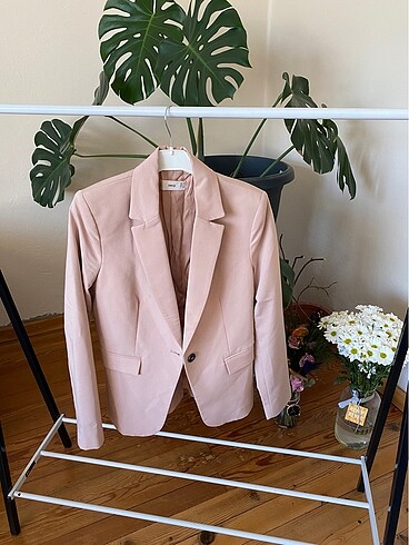 Mango pudra rengi blazer ceket