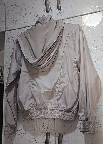 Bej Kadın Kısa Fermuarlı Ceket - Görsel 2