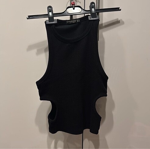 stradivarius beli açık siyah üst