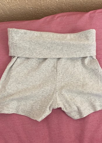 s Beden Gri Kadın Mini Şort - Spor ve Günlük
