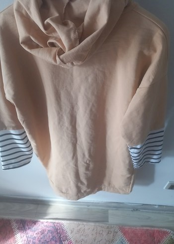Diğer Bej Kapüşonlu Kadın Sweatshirt