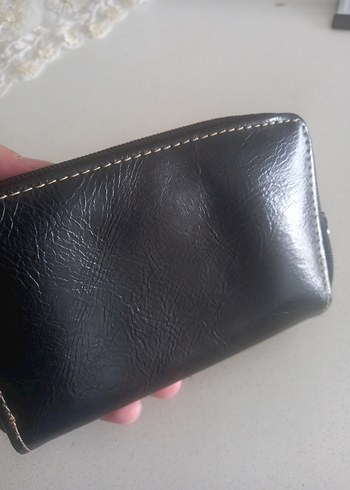 Diğer Siyah Deri Tokalı Kadın Cüzdanı