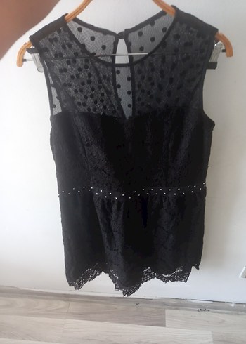 Siyah Dantel Detaylı Mini Straplez elbise