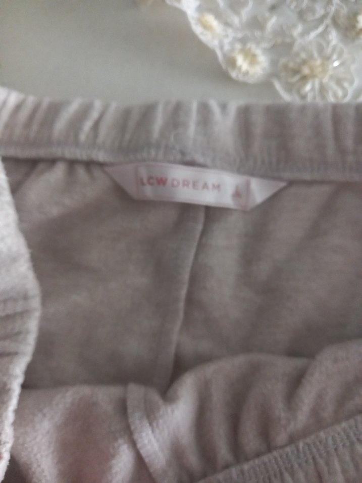 Bej Kadın Keten Rahat Kesim - Görsel 3