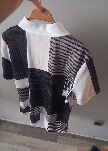 Düğmeli Yaka Desenli Erkek Polo Tişört - Görsel 3