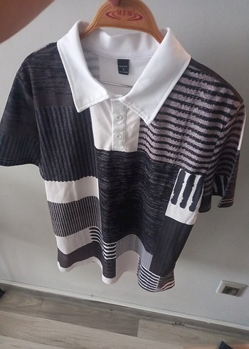 Düğmeli Yaka Desenli Erkek Polo Tişört - Görsel 2