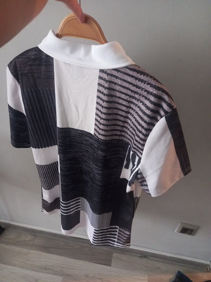 Düğmeli Yaka Desenli Erkek Polo Tişört - Görsel 3