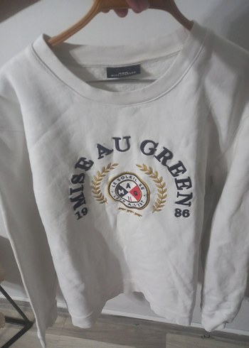 Beyaz Baskılı Kadın Sweatshirt - Görsel 3