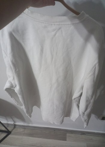 Beyaz Baskılı Kadın Sweatshirt - Görsel 2