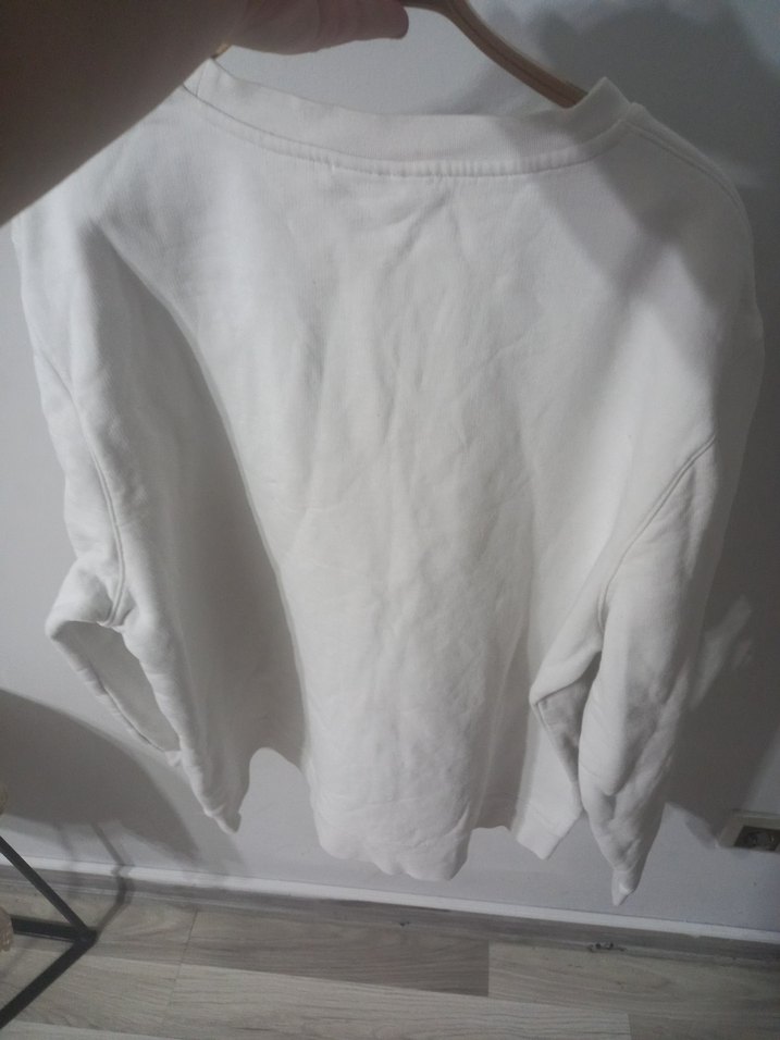 Beyaz Baskılı Kadın Sweatshirt - Görsel 2