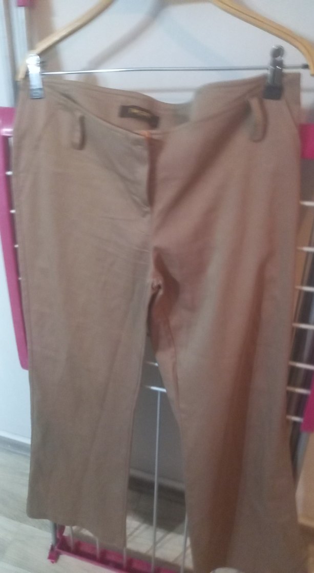 Bej Düz Kesim Pantolon — görsel 3/9