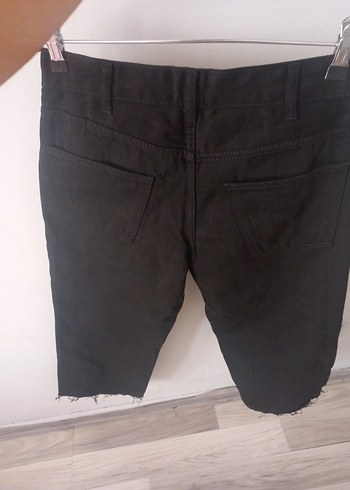 Diğer Erkek Siyah Bol Kesim Kot Şort