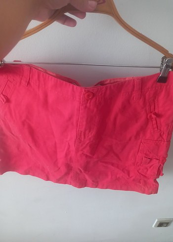 Diğer Kadın Mini Pembe Fermuarlı etek