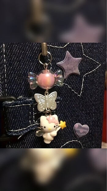 melek hello kitty telefon charmı