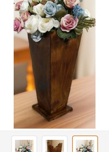 ahşap vazo - Görsel 2