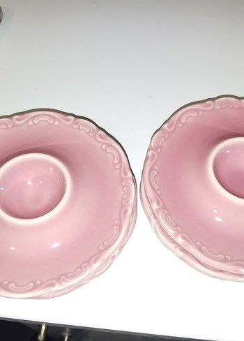 Pastel Pembe Seramik Yumurtalık Tabağı - Görsel 3