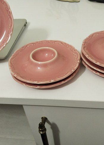 Pastel Pembe Seramik Yumurtalık Tabağı - Görsel 2