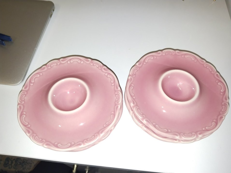 Pastel Pembe Seramik Yumurtalık Tabağı - Görsel 3