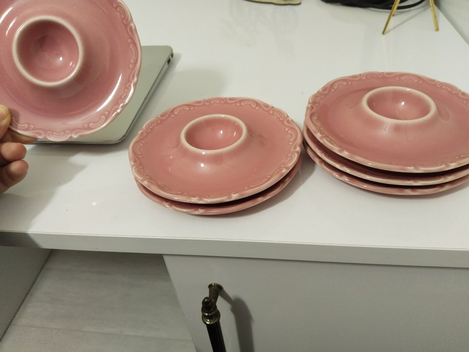 Pastel Pembe Seramik Yumurtalık Tabağı - Görsel 2