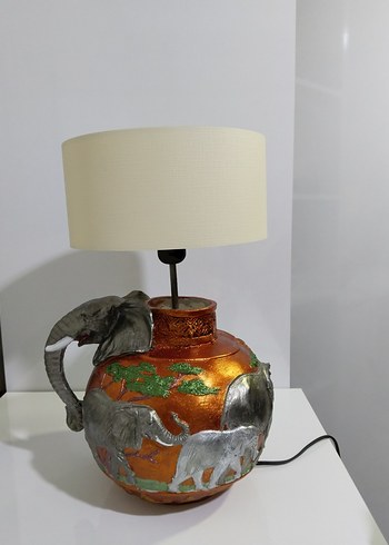 Gri Fil Figürlü Vazo - Görsel 9