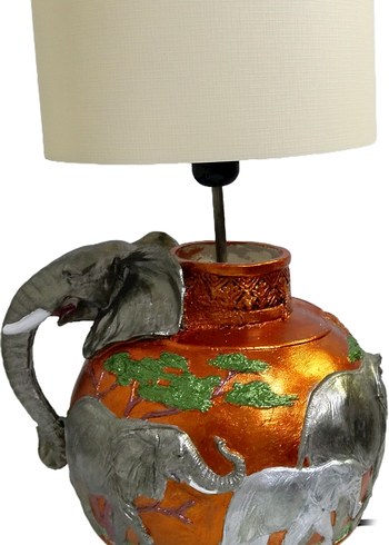 Gri Fil Figürlü Vazo - Görsel 2