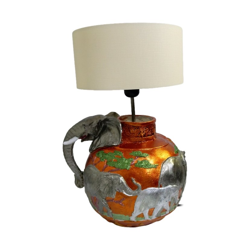 Gri Fil Figürlü Vazo - Görsel 3