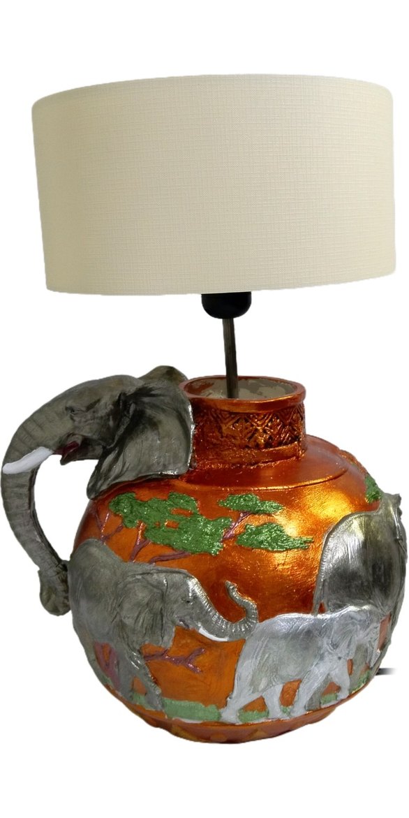 Gri Fil Figürlü Vazo - Görsel 2