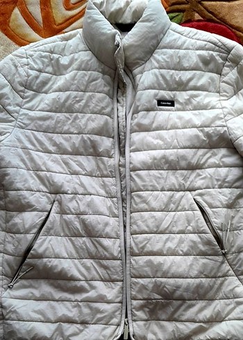 Calvin Klein Beyaz Fermuarlı Erkek Mont - Görsel 2