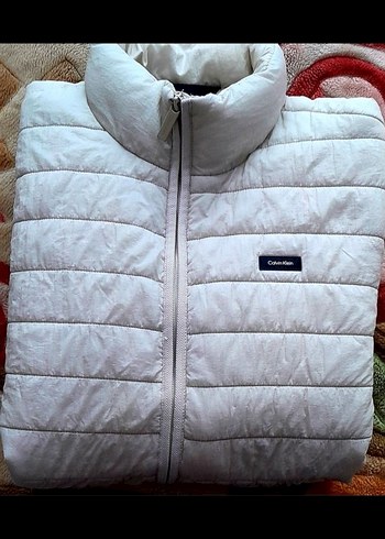 Calvin Klein Beyaz Fermuarlı Erkek Mont - Görsel 4