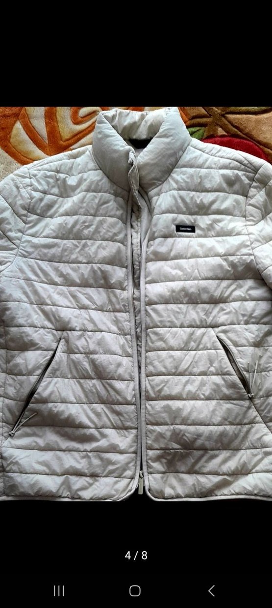 Calvin Klein Beyaz Fermuarlı Erkek Mont - Görsel 2