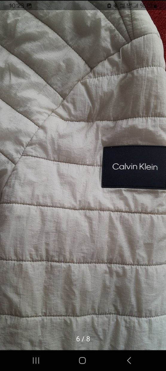 Calvin Klein Beyaz Fermuarlı Erkek Mont - Görsel 5