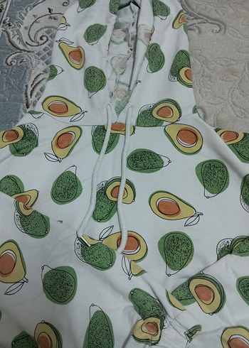 Kapüşonlu Baskılı Kız Sweatshirt - Görsel 2