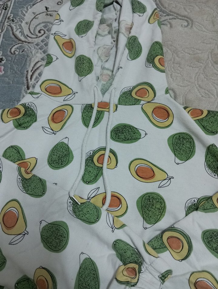 Kapüşonlu Baskılı Kız Sweatshirt - Görsel 2