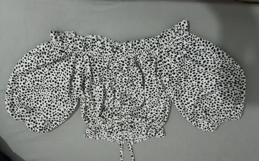 Puantiyeli Fırfırlı Mini Bluz - Görsel 2