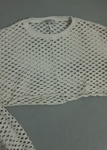 Bej Bohem Uzun Kollu Örgü Kadın Kazak - Görsel 2