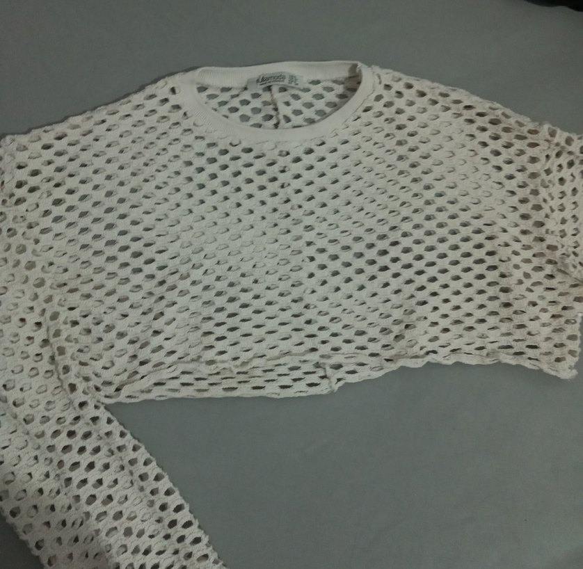 Bej Bohem Uzun Kollu Örgü Kadın Kazak - Görsel 2