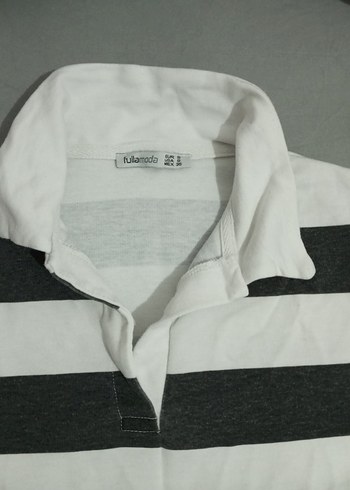 Gri Çizgili Kısa Kollu Erkek Polo Tişört - Görsel 2