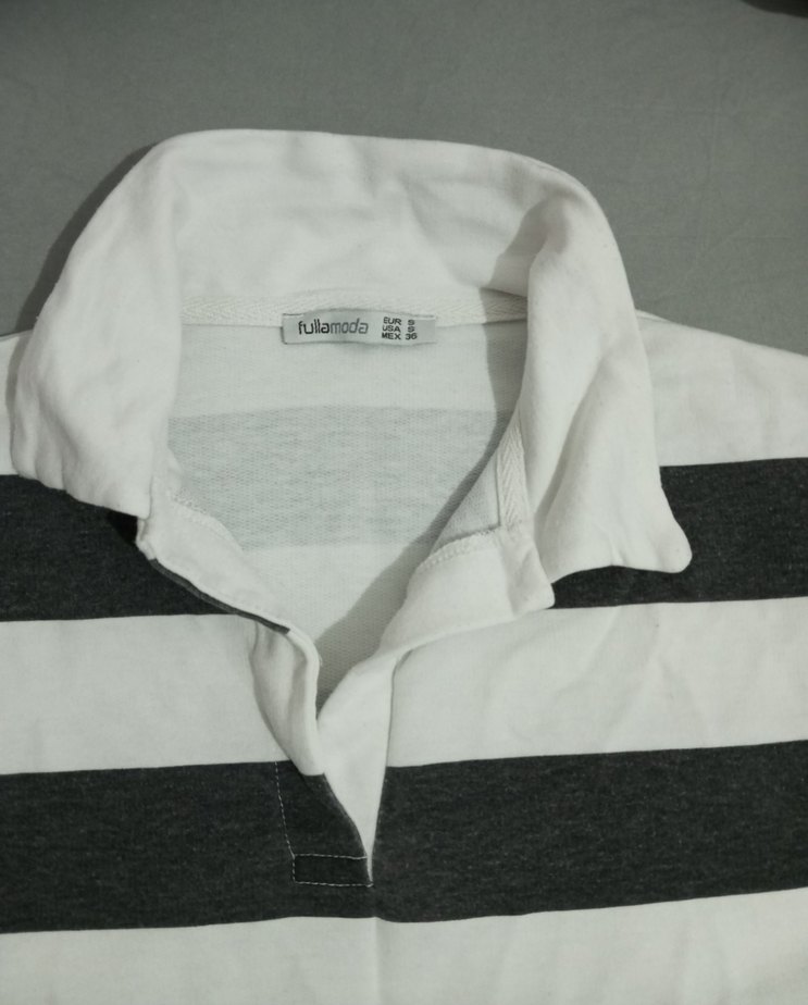 Gri Çizgili Kısa Kollu Erkek Polo Tişört - Görsel 2